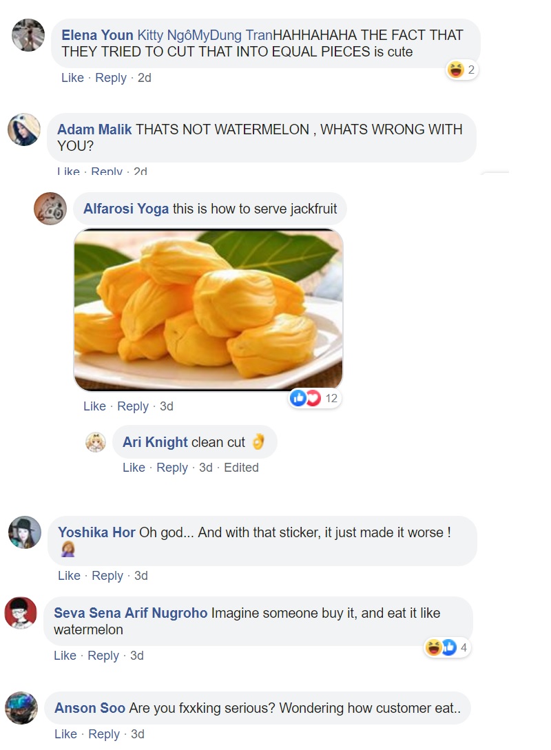 Facebook user Mei Tan shared the pictures on August 2 showing the completely butchered jackfruit coincidentally placed right under the watermelons at a Whole Foods Market in Wheaton, Illinois.