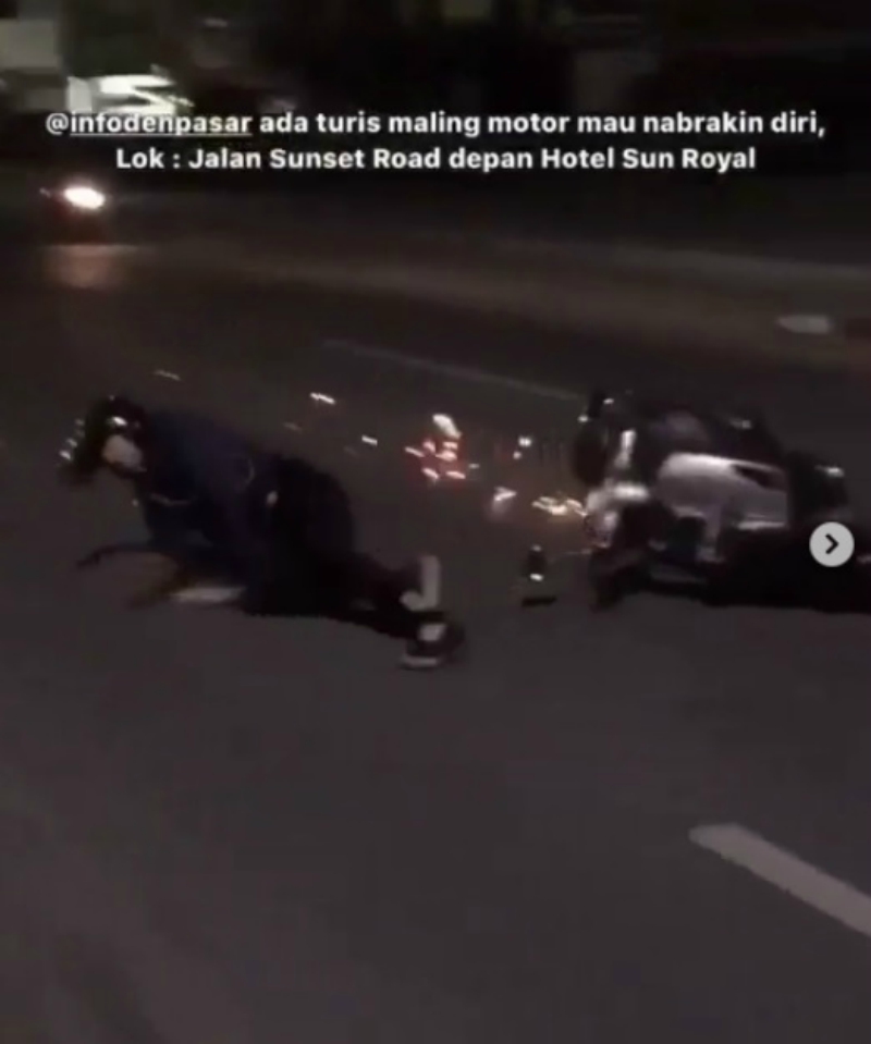 An Australian tourist was arrested in Bali, Indonesia after committing a slew of random, violent acts on the streets over the weekend.