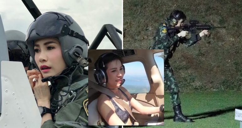 Thai King’s New Royal Consort is a Plane-Flying, Gun-Shooting Badass