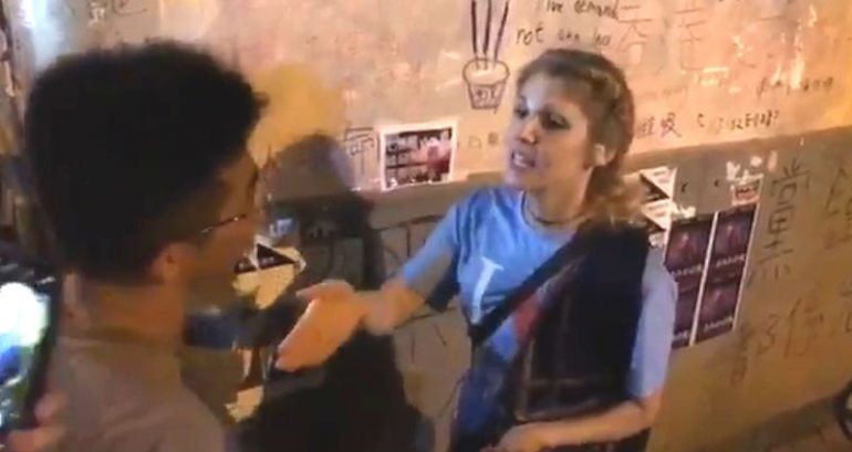 Woman Lectures Hong Kong Protesters That ‘Safety is More Important Than Freedom’