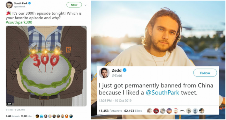 China Permanently Bans Zedd for Liking ‘South Park’ Tweet