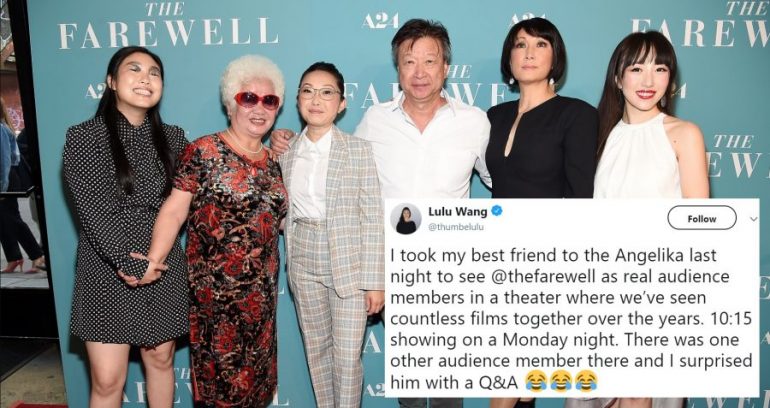 Man Who Watched ‘The Farewell’ Alone Gets a Special Surprise From Lulu Wang
