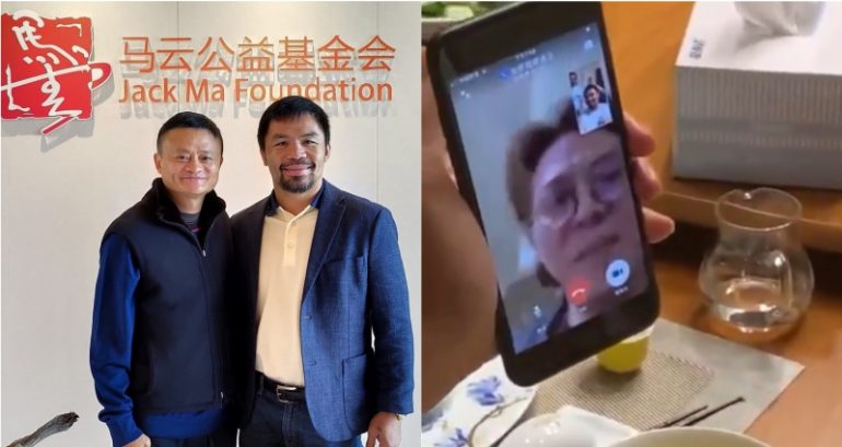 Manny Pacquiao Hung Out With Jack Ma and Facetimed Jet Li