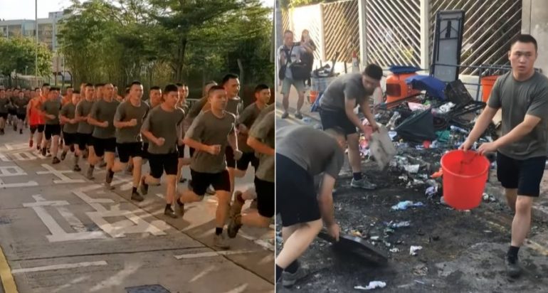 China Deploys Army in Hong Kong to Clean Up Streets