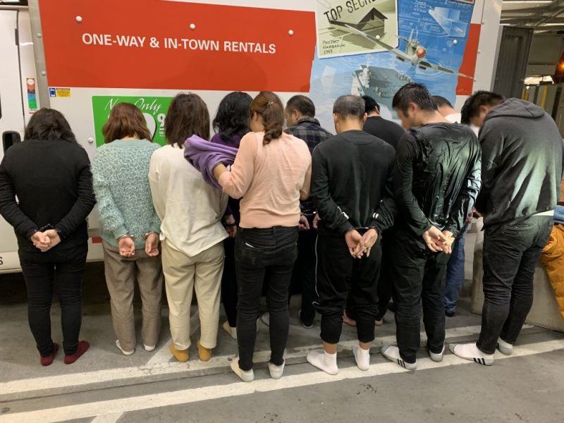 Eleven Chinese nationals were found hiding in appliances and various pieces of furniture while attempting to enter the U.S. from Mexico to California.