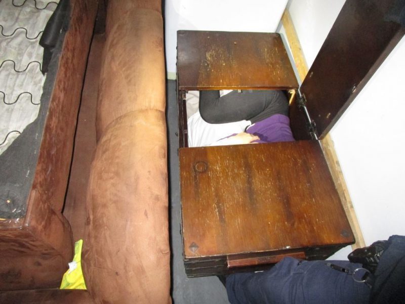 Eleven Chinese nationals were found hiding in appliances and various pieces of furniture while attempting to enter the U.S. from Mexico to California.