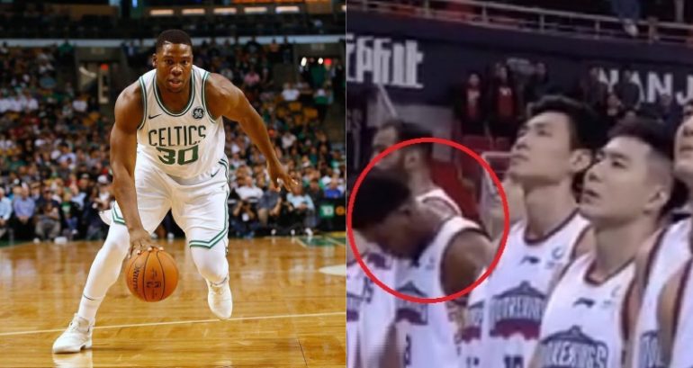 Former NBA Player Fined $1,421 for Not Looking at the Chinese Flag During Anthem