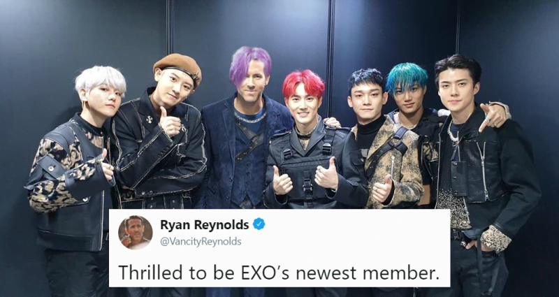 Ryan Reynolds Is &lsquo;EXO&rsquo;s Newest Member&rsquo; After Meeting Them