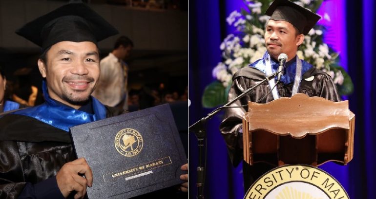Manny Pacquiao Just Got His Bachelor’s Degree in Political Science