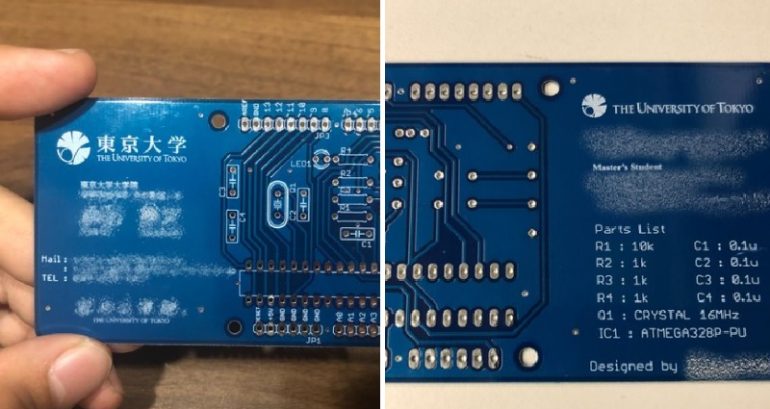 Japanese Robotics Student Amazes Twitter With the Most Techie Business Card