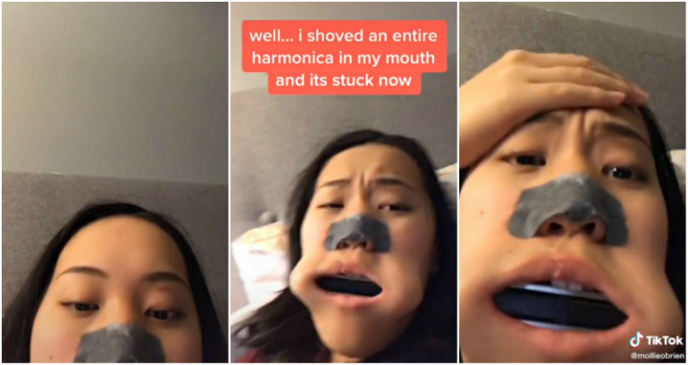 Teen Gets Harmonica Stuck in Her Mouth, Regrets Everything