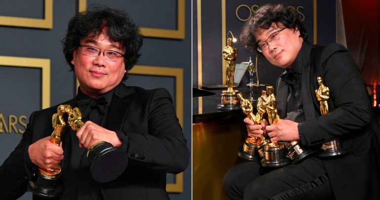 Legendary Director Bong Joon-ho Says Sorry to Engravers for Bringing ‘Too Many’ Oscars