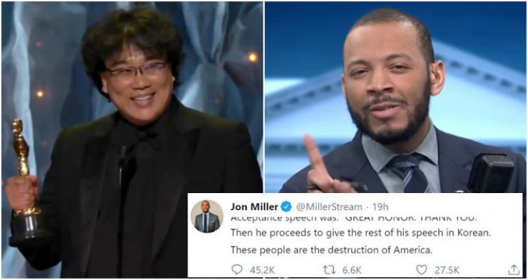 Conservative TV Host Calls ‘Parasite’ Cast ‘The Destruction of America’ After Oscar Win