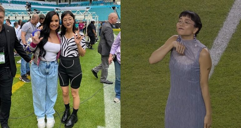 Artist Christine Sun Kim Becomes the First Deaf Asian American to Sign the National Anthem at the Super Bowl