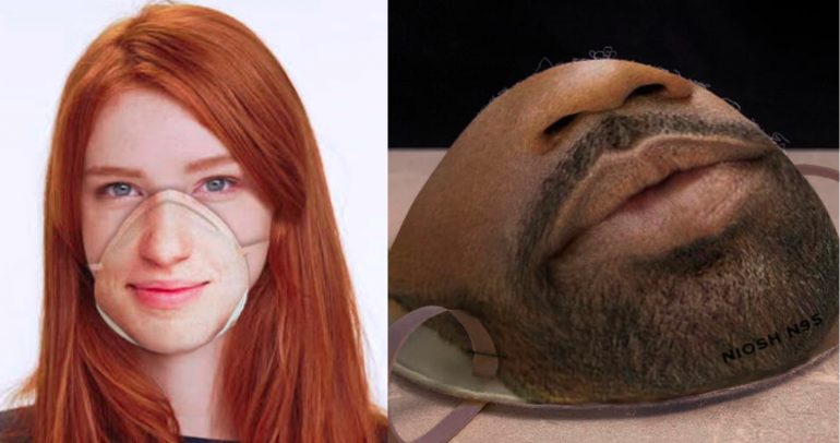 Artist Creates N95 Face Masks With Your Face Printed on Them