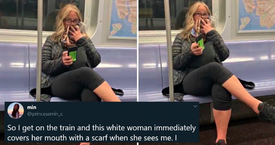 Asian Commuter Trolls Woman Who Covered Her Face After Seeing Her