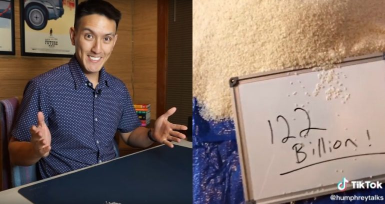 Man Goes Viral Using Rice to Show Jeff Bezos’ Wealth on TikTok