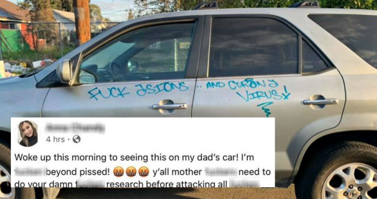 ‘F**k ASIONS and CORONYVIRUS!’: California Family’s Car Defaced With Racist Graffiti