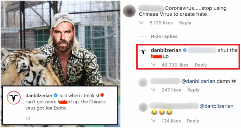 Dan Bilzerian Sparks Outrage for Saying ‘Chinese Virus,’ Tells Critics to ‘Shut the F*ck Up’