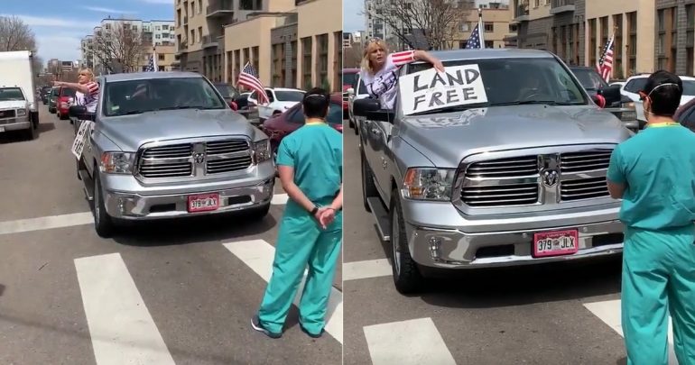 Colorado Nurse Told to ‘Go to China’ While Protesting Anti-Lockdown Ralliers