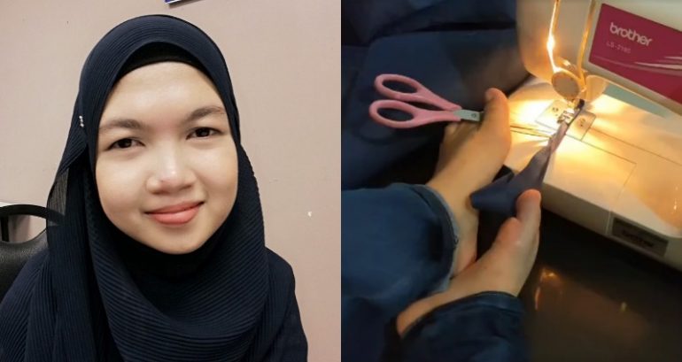 Malaysian Woman With No Hands Sews PPE for Front Line Workers