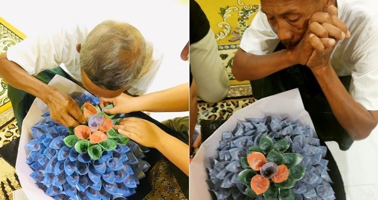Dad Helps Daughter Make a Money Bouquet Birthday Gift, But Doesn’t Know It’s Actually for Him