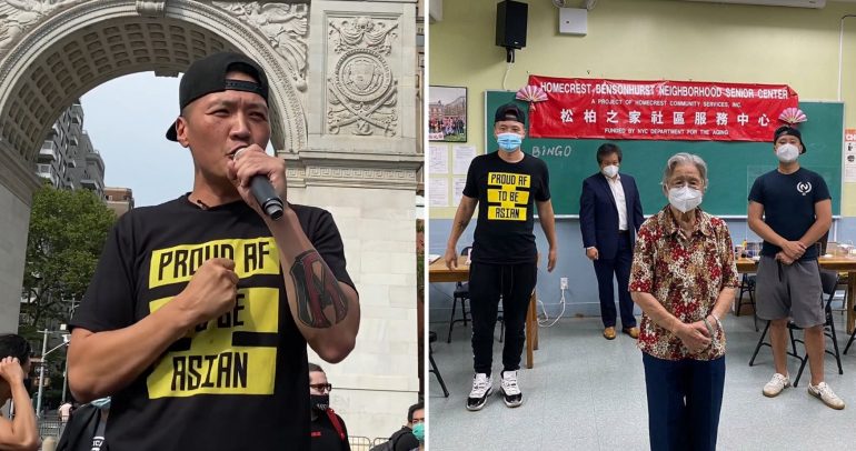 Hundreds Join China Mac in Second New York Protest For Grandmother Set on Fire