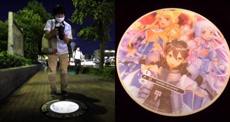 Japanese City’s Sewer Covers Light Up With Anime Characters