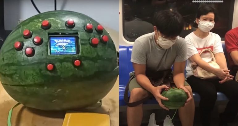 Singaporean Student Invents ‘Watermelon Gameboy’ to Play ‘Pokémon Emerald’