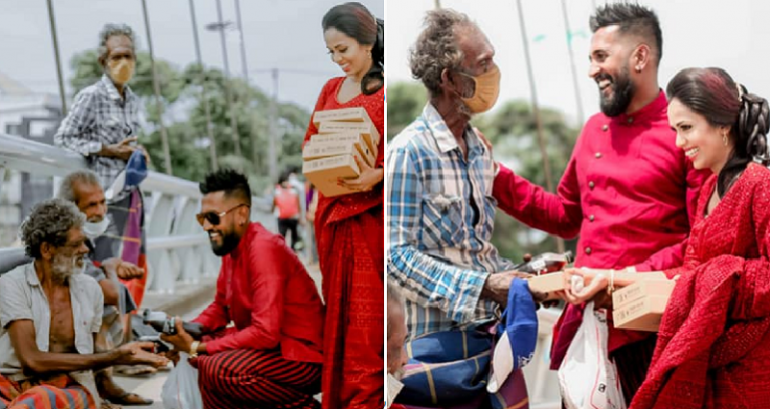 Sri Lankan Couple Spends Wedding Day Feeding the Homeless