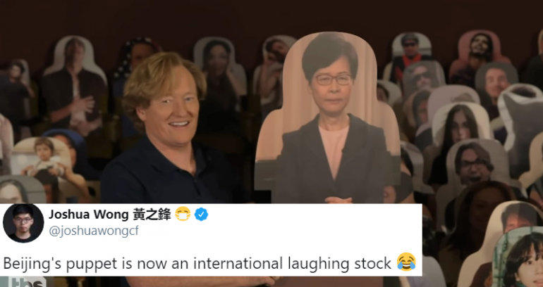 Cardboard Cutout of Hong Kong’s Leader Becomes a Joke on Conan O’Brien’s Talk Show