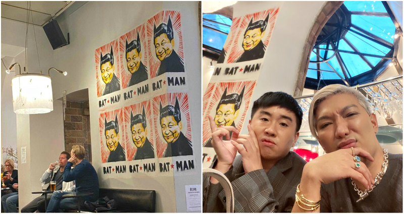 Swedish Restaurant Exposed For Having Xi Jinping 'Bat Man' Posters