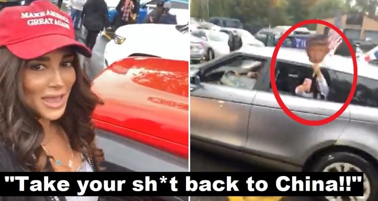 Trump Supporters Appear to Attack Asian Trump Supporters with Racism at Rally