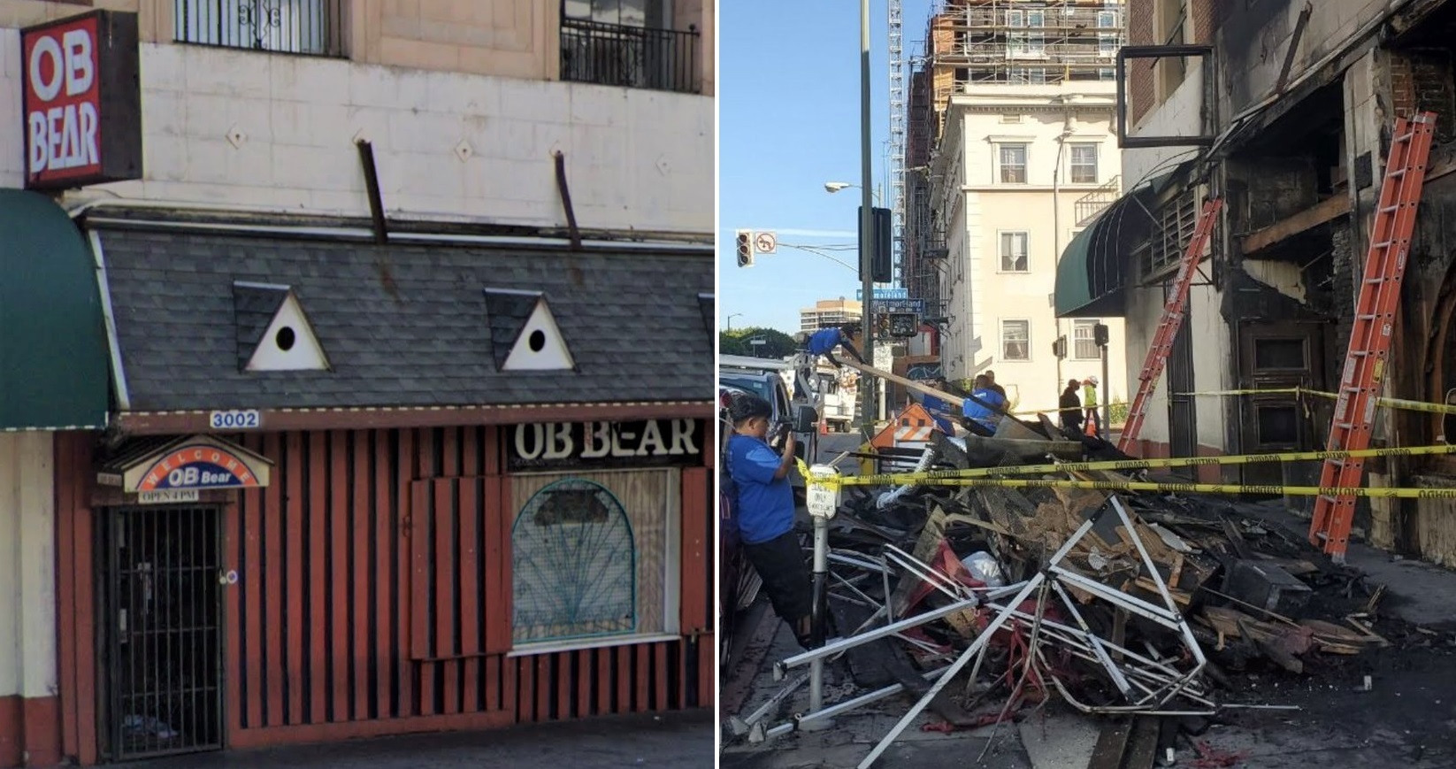 Massive Fire Destroys LA’s Famous OB Bear Bar and Restaurant in Koreatown