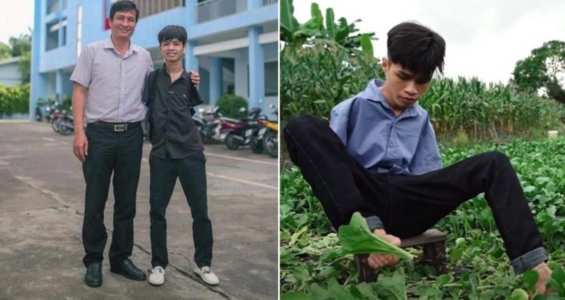 Vietnamese Man Born Without Arms Overcomes All to Get Accepted to University