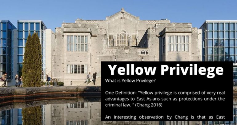 UBC Sent Students ‘Approved’ Document To Educate Them on ‘Yellow Privilege’