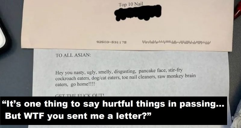 racist letter
