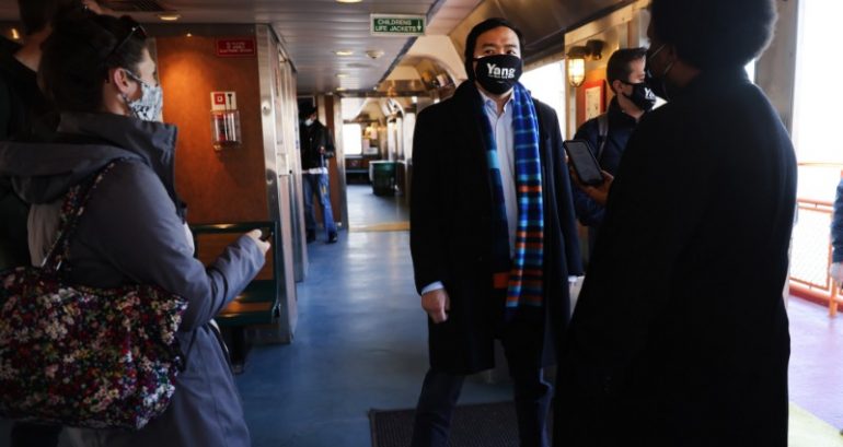 Andrew Yang Stops Man With Metal Pole From Attacking Photographer