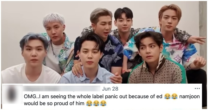 Ed Sheeran Spoils New BTS Song Title He Wrote, Fans Meme Big Hit Entertainment’s Reactions
