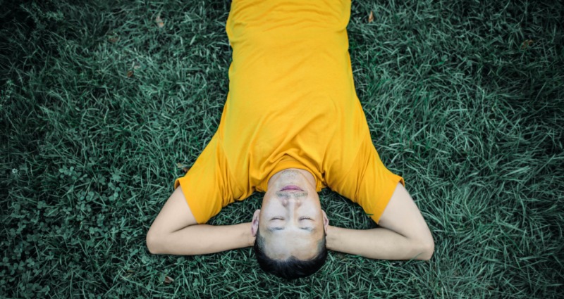 lying flat