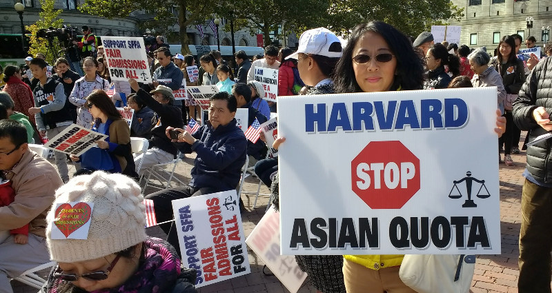 Asian Americans in elite colleges would rise by 2 percentage points if admission is only based on tests, study says