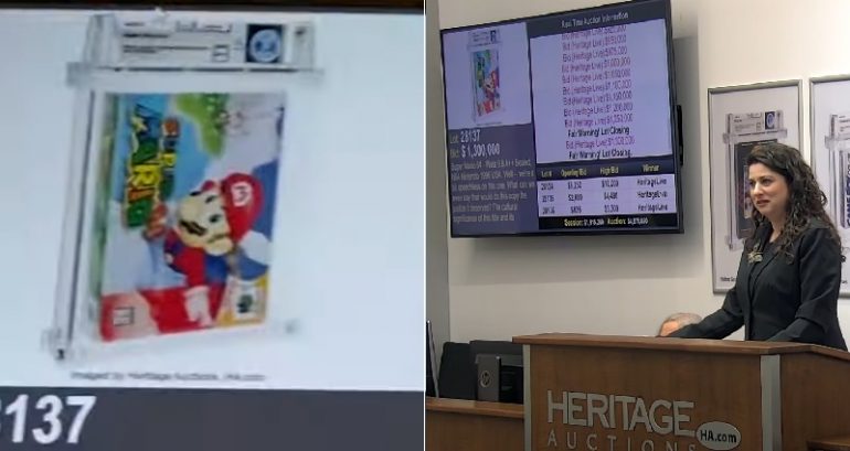 Copy of ‘Super Mario 64’ game sells for record $1.56 million at auction
