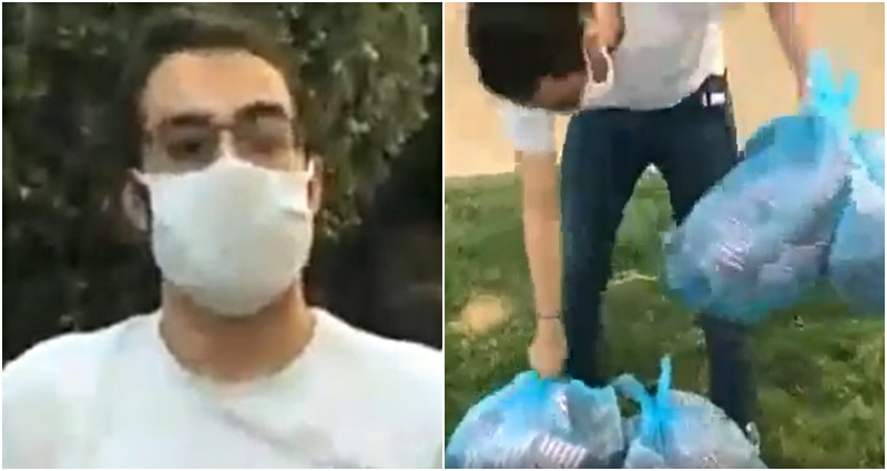 American flags get thrown away on 9/11 by student