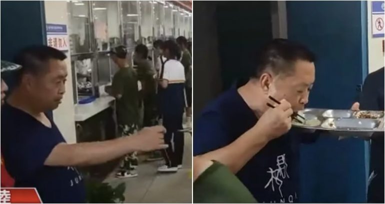Chinese school principal fighting food waste by eating students’ leftovers is all our Asian moms