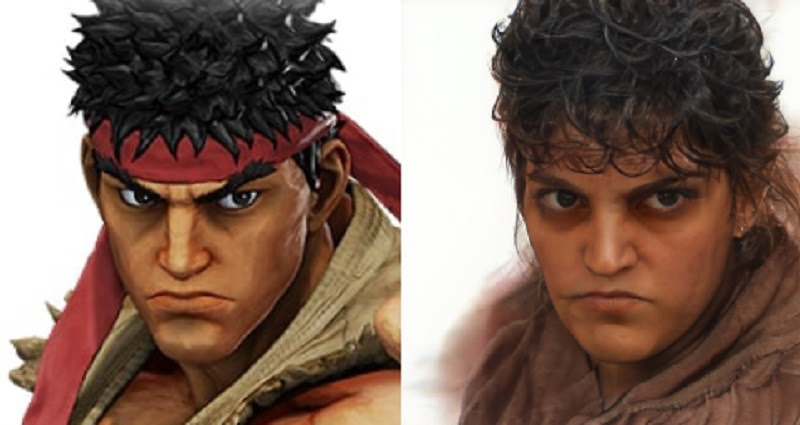 Street Fighter characters get human faces