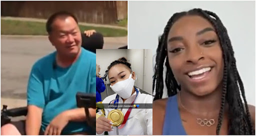 Suni Lee’s dad gifted a custom wheelchair by fellow Olympic gold medalist Simone Biles
