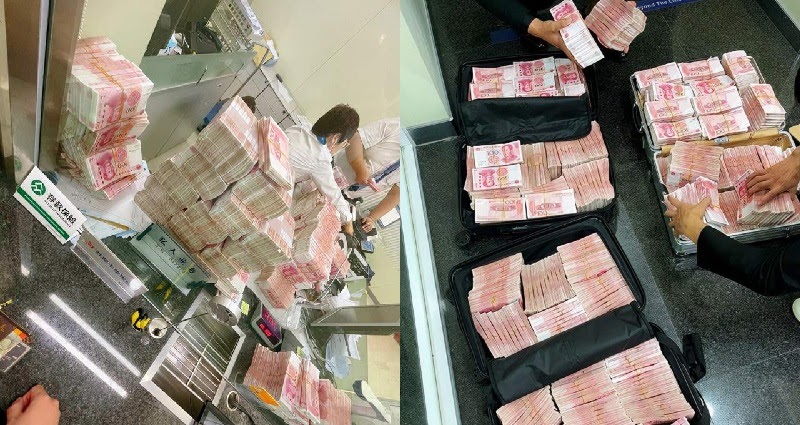 chinese millionaire bank withdrawal