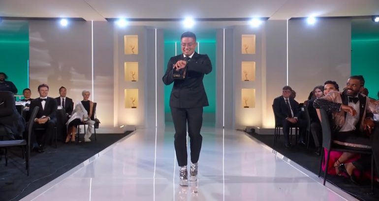 GLAAD is auctioning Bowen Yang’s head-turning Emmy platform heels for Spirit Day