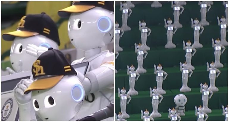 Japanese robotics company solves empty stadium dilemma with 100-humanoid-robot cheerleading squad
