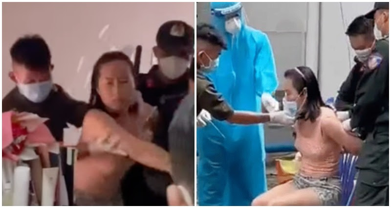 Vietnamese woman forced to take covid test